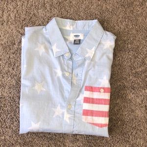 Printed Built in Flex Short Sleeve Shirt for Boys